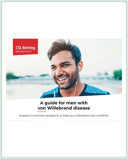 Image of document - 'A guide for men with von Willebrand disease'