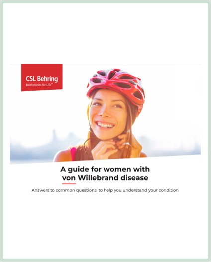 Image of document - 'A guide for women with von Willebrand disease'